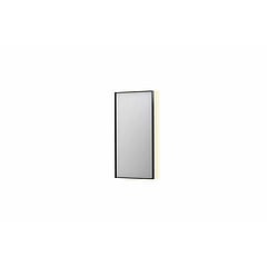 INK SP32 rechthoekige spiegel in stalen kader met dimbare indirect LED-verlichting, spiegelverwarming, color changing, en schakelaar 40 x 4 x 80 cm, geborsteld metal black
