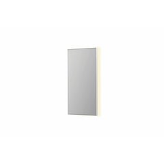 INK SP32 rechthoekige spiegel in stalen kader met dimbare indirect LED-verlichting, spiegelverwarming, color changing, en schakelaar 50 x 4 x 100 cm, mat wit