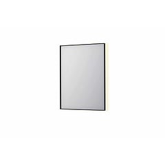 INK SP32 rechthoekige spiegel in stalen kader met dimbare indirect LED-verlichting, spiegelverwarming, color changing, en schakelaar 60 x 4 x 80 cm, geborsteld metal black