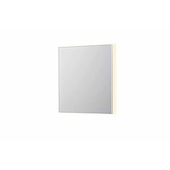 INK SP32 rechthoekige spiegel in stalen kader met dimbare indirect LED-verlichting, spiegelverwarming, color changing, en schakelaar 70 x 4 x 80 cm, mat wit
