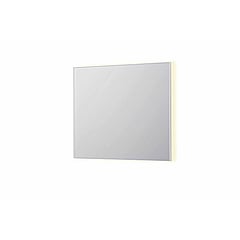 INK SP32 rechthoekige spiegel in stalen kader met dimbare indirect LED-verlichting, spiegelverwarming, color changing, en schakelaar 90 x 4 x 80 cm, mat wit