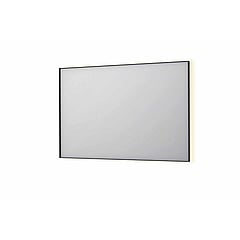 INK SP32 rechthoekige spiegel in stalen kader met dimbare indirect LED-verlichting, spiegelverwarming, color changing, en schakelaar 120 x 4 x 80 cm, mat zwart