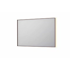INK SP32 rechthoekige spiegel in stalen kader met dimbare indirect LED-verlichting, spiegelverwarming, color changing, en schakelaar 120 x 4 x 80 cm, geborsteld koper