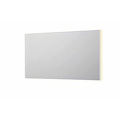 INK SP32 rechthoekige spiegel in stalen kader met dimbare indirect LED-verlichting, spiegelverwarming, color changing, en schakelaar 140 x 4 x 80 cm, mat wit
