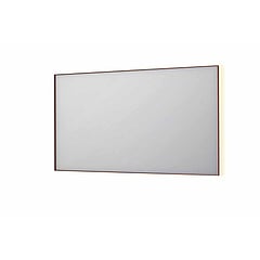 INK SP32 rechthoekige spiegel in stalen kader met dimbare indirect LED-verlichting, spiegelverwarming, color changing, en schakelaar 140 x 4 x 80 cm, geborsteld koper