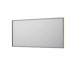 INK SP32 rechthoekige spiegel in stalen kader met dimbare indirect LED-verlichting, spiegelverwarming, color changing, en schakelaar 160 x 4 x 80 cm, mat zwart