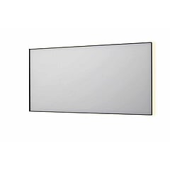 INK SP32 rechthoekige spiegel in stalen kader met dimbare indirect LED-verlichting, spiegelverwarming, color changing, en schakelaar 160 x 4 x 80 cm, geborsteld metal black