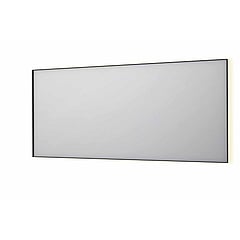 INK SP32 rechthoekige spiegel in stalen kader met dimbare indirect LED-verlichting, spiegelverwarming, color changing, en schakelaar 180 x 4 x 80 cm, mat zwart