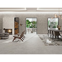 STN Cerámica Glamstone keramische vloer- en wandtegel natuursteenlook gerectificeerd 75 x 75 cm, white