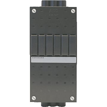 ABB installatiekast leeg Hafonorm HLD, zwart, (hxbxd) 220x110x75mm, DIN-rail