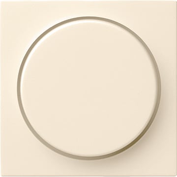 Gira S-Color kunststof inzetplaat met draaiknop voor Systeem 55 dimmer, glanzend crème, wit