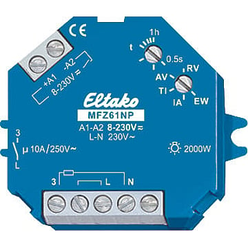 Eltako MFZ 61 tijdrelais, inbouw DIN 48x96mm uitvoering elektrische aansluiting