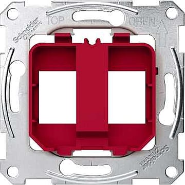 Schneider Electric Merten M-Plan draagframe, 2-voudig, modular-Jack, RAL9020 rood