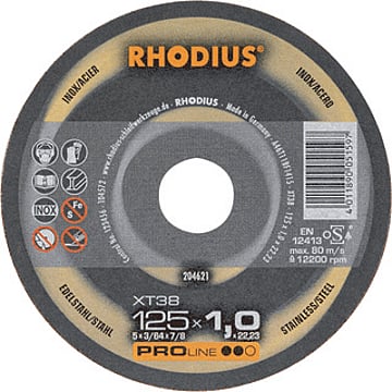 Rhodius doorslijpschijf xt38 125x1,0