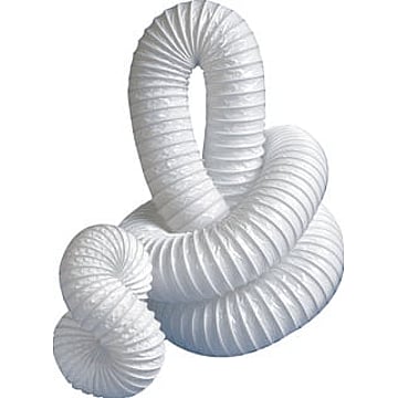Nedco luchtafvoerslang, PVC. stalen spiraal, wit, le 1.5m