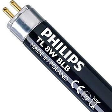 Philips tl-buis Blacklight Blue TL Mini, le 302.5mm, 8W, lichtstroom 370lm