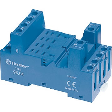 Finder 56 relaisvoet, blauw, (bxhxd) 27x48.2x82.5mm uitvoering elektrische
