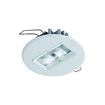 Van Lien Evago R-DLI-X inbouw LED verlichting rond geschikt voor vluchtwegverlichting, decentraal batterij, 2W, wit