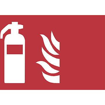 Van Lien Evago inlegvel/-plaat pictogram aanduiding brandblusser 16,3 x 32,2 cm, rood