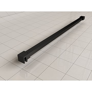 Sub Slim stabilisatiestang inclusief muur- en glaskoppeling 120 cm, zwart