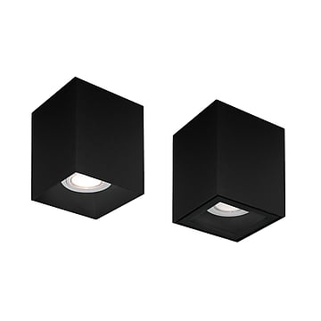 Sub Luuk LED-opbouw kantelbare spot 4.55w met lampfitting GU10 10 x 8 x 8 cm, zwart