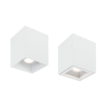 Sub Luuk LED-opbouw kantelbare spot 4.55w met lampfitting GU10 10 x 8 x 8 cm, wit