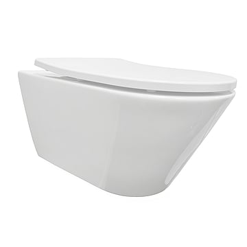 Sub Stereo rimless hangend toilet met softclose- en quick release-zitting, glans wit