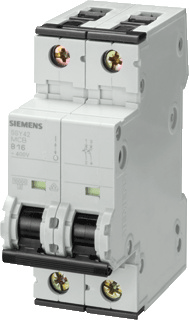 Siemens installatieautomaat 1 5SY6, meeschakelende nul, 2 polen (totaal), kar B