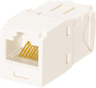 Panduit mod connector Mini-Com TG, wit (artic), uitvoering jack (chassisdeel)