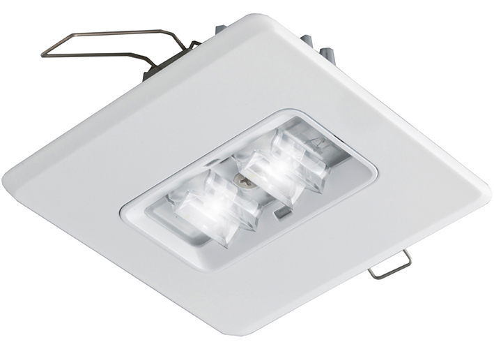 Van Lien Evago V-CLI vierkante LED inbouw verlichting geschikt voor vluchtwegverlichting 216 x 100 mm, wit