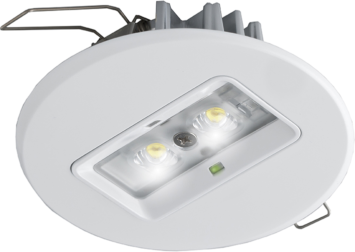Van Lien Evago R-DWI-X inbouw LED verlichting rond met snoer, geschikt voor vluchtwegverlichting, wit