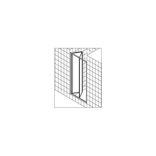 Kermi Ibiza-2000 vouwdeur voor nis of zijwand 90x185cm m. KermiClean matzilver/helder