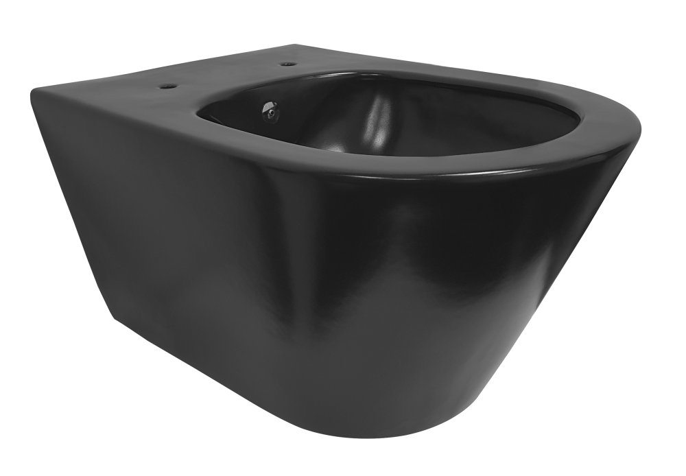 Productafbeelding van Luxe rimless wandcloset 53 cm met bidet-functie mat-zwart