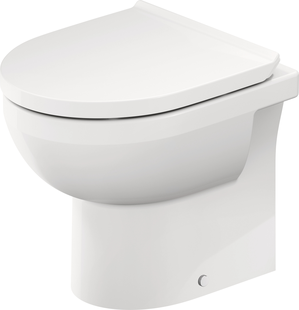 Duravit No.1 staand toilet diepspoel en rimless afvoer horizontaal 40 x 37 x 48 cm, hoogglans wit