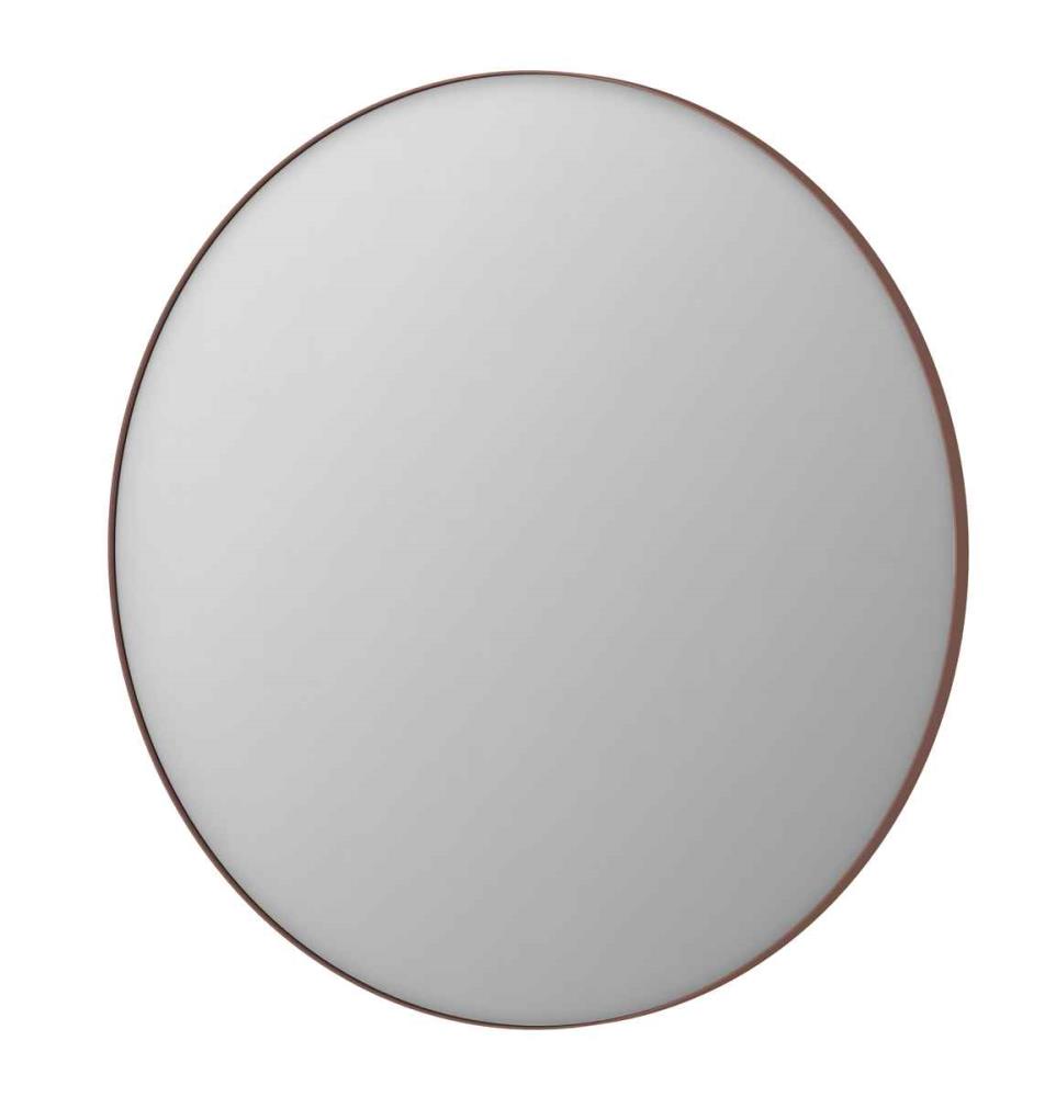 INK SP15 ronde spiegel verzonken in aluminium kader ø 120 cm geborsteld koper