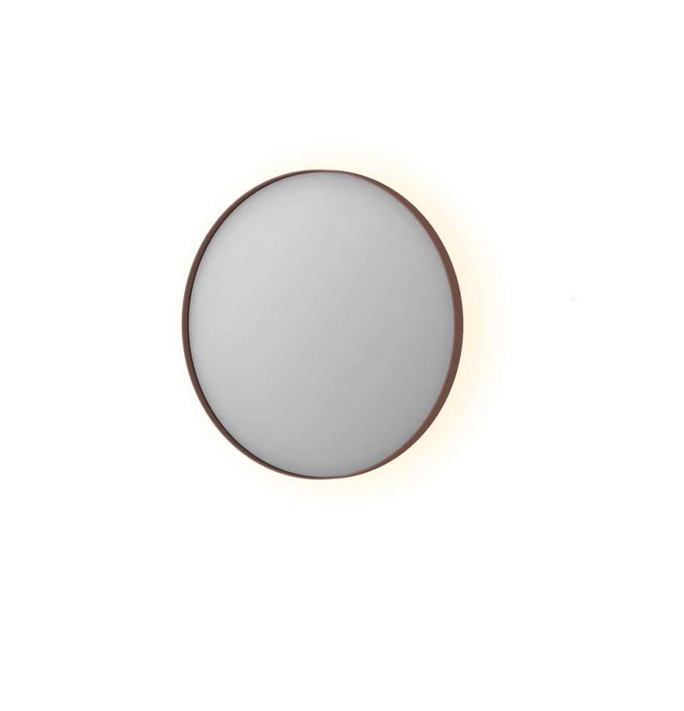 INK SP17 ronde spiegel voorzien van dimbare LED-verlichting verwarming en colour-changing ø 60 cm geborsteld koper
