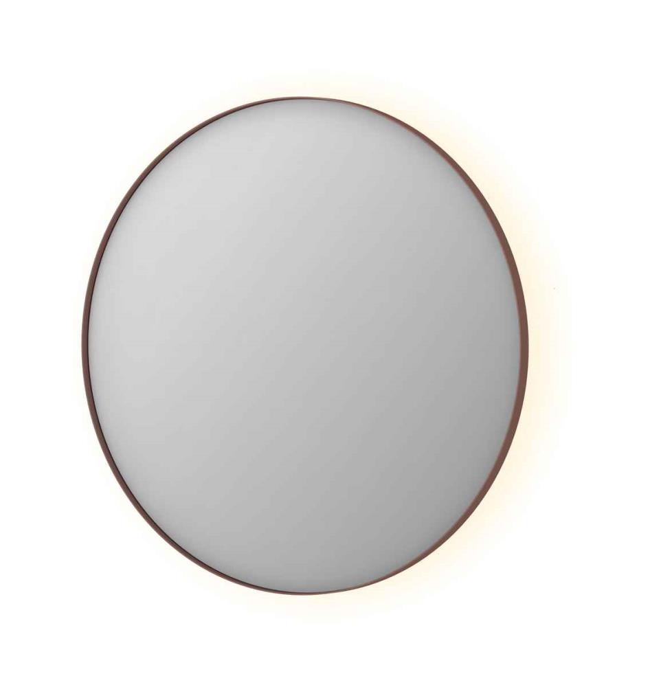 INK SP17 ronde spiegel voorzien van dimbare LED-verlichting verwarming en colour-changing ø 100 cm geborsteld koper