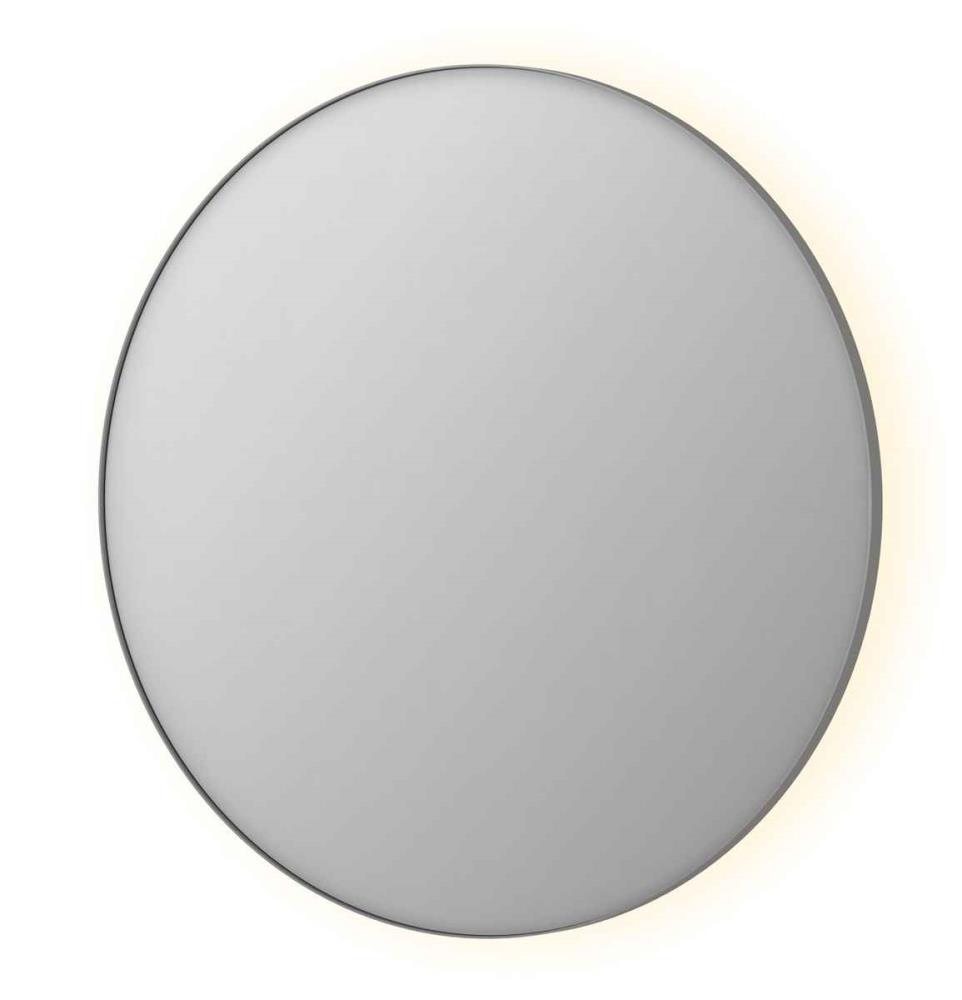 INK SP17 ronde spiegel voorzien van dimbare LED-verlichting verwarming en colour-changing ø 120 cm geborsteld RVS