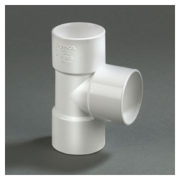 Dyka PVC lijm T-stuk, 90 graden, 32mm, 3x mof, wit