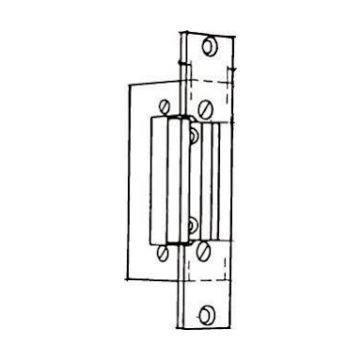 Assa Abloy electrisch deurslot, uitvoering standaard deuropener, vorm slotplaat vlak, 24V