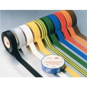 3M zelfklevende tape T1500 Temflex T1000, PVC, geel/groen, (lxb) 20mx19mm