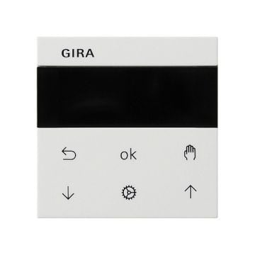 Gira System 3000 jaloezie- en schakelklok met display, zuiverwit mat