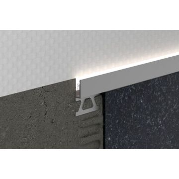Schlüter Liprotec-vb decoratief profiel 11 mm. 2,5 m. koofverlichting, aluminium mat