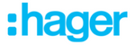Logo van het merk Hager